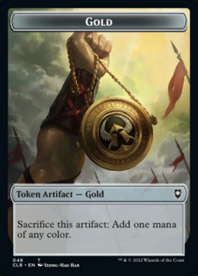 Gold // Dragon Double-Sided Token [Commander Legends: Battle for Baldur's Gate Tokens] | Boutique FDB TCG