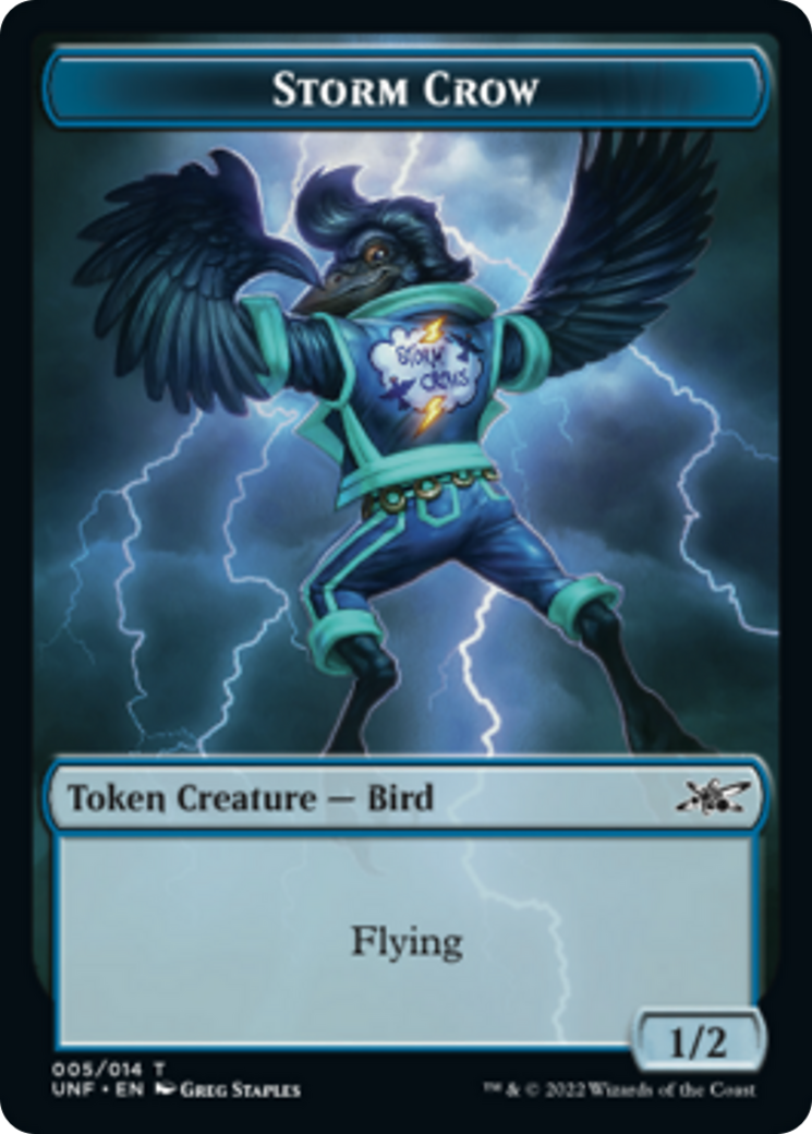 Zombie Employee // Storm Crow Double-Sided Token [Unfinity Tokens] | Boutique FDB TCG