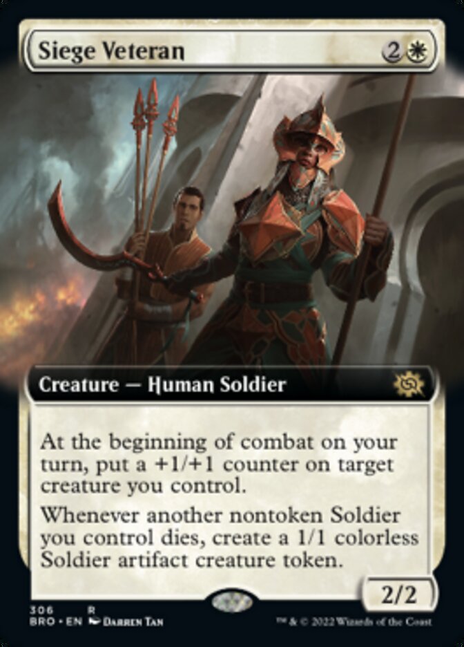 Siege Veteran (Extended Art) [The Brothers' War] | Boutique FDB TCG