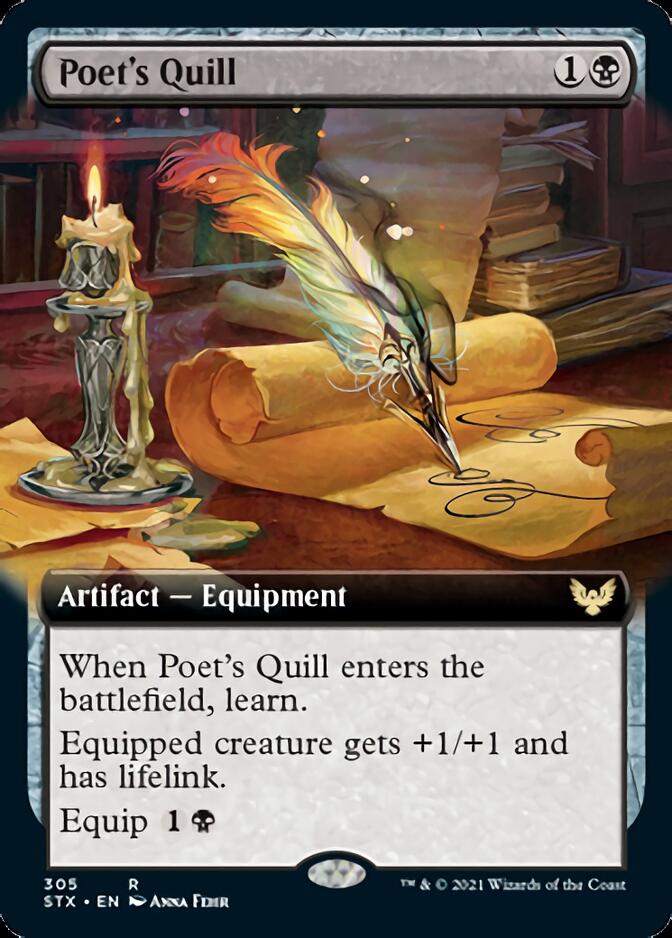 Poet's Quill (Extended Art) [Strixhaven: School of Mages] | Boutique FDB TCG