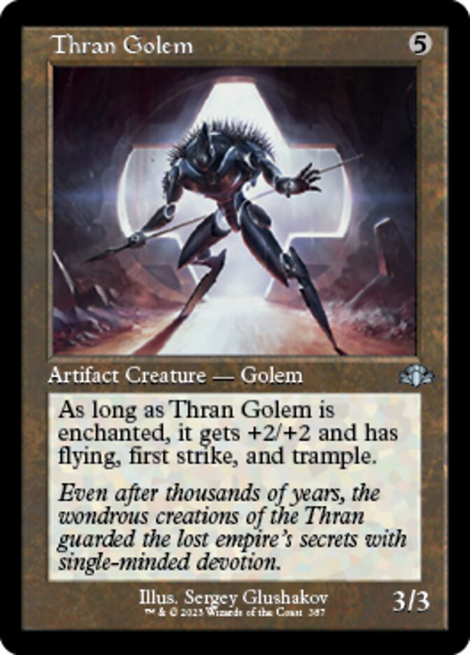 Thran Golem (Retro) [Dominaria Remastered] | Boutique FDB TCG