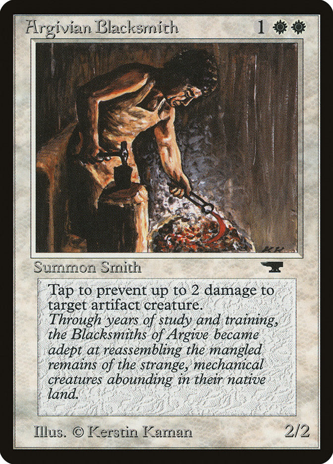 Argivian Blacksmith [Antiquities] | Boutique FDB TCG