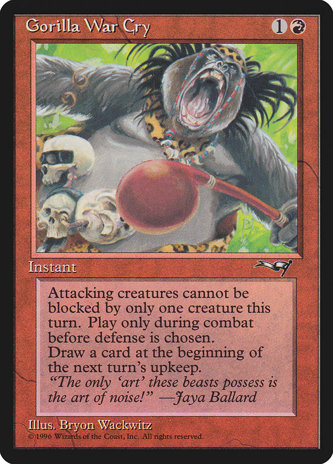 Gorilla War Cry (Red Rattle Drum) [Alliances] | Boutique FDB TCG