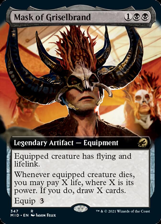 Mask of Griselbrand (Extended Art) [Innistrad: Midnight Hunt] | Boutique FDB TCG