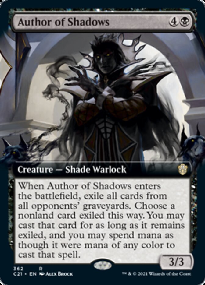 Author of Shadows (Extended Art) [Commander 2021] | Boutique FDB TCG