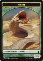 Unwavering Initiate // Wurm Double-Sided Token [Amonkhet Tokens] | Boutique FDB TCG