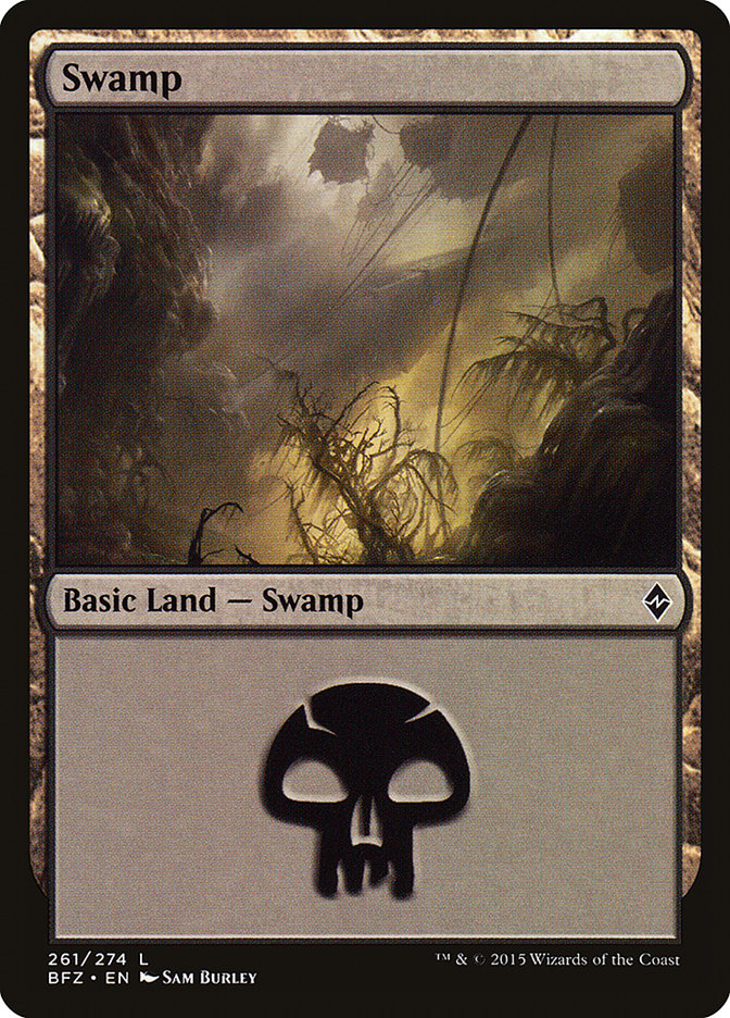 Swamp (261a) [Battle for Zendikar] | Boutique FDB TCG