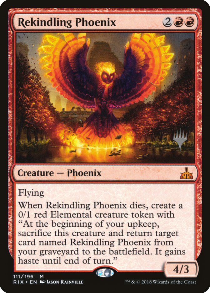 Rekindling Phoenix (Promo Pack) [Rivals of Ixalan Promos] | Boutique FDB TCG
