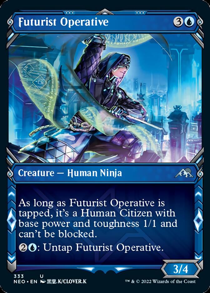 Futurist Operative (Showcase Ninja) [Kamigawa: Neon Dynasty] | Boutique FDB TCG