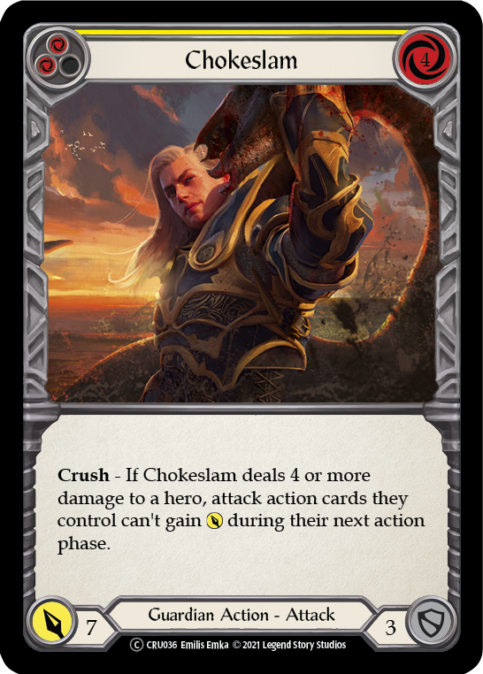 Chokeslam (Yellow) [U-CRU036] (Crucible of War Unlimited)  Unlimited Normal | Boutique FDB TCG