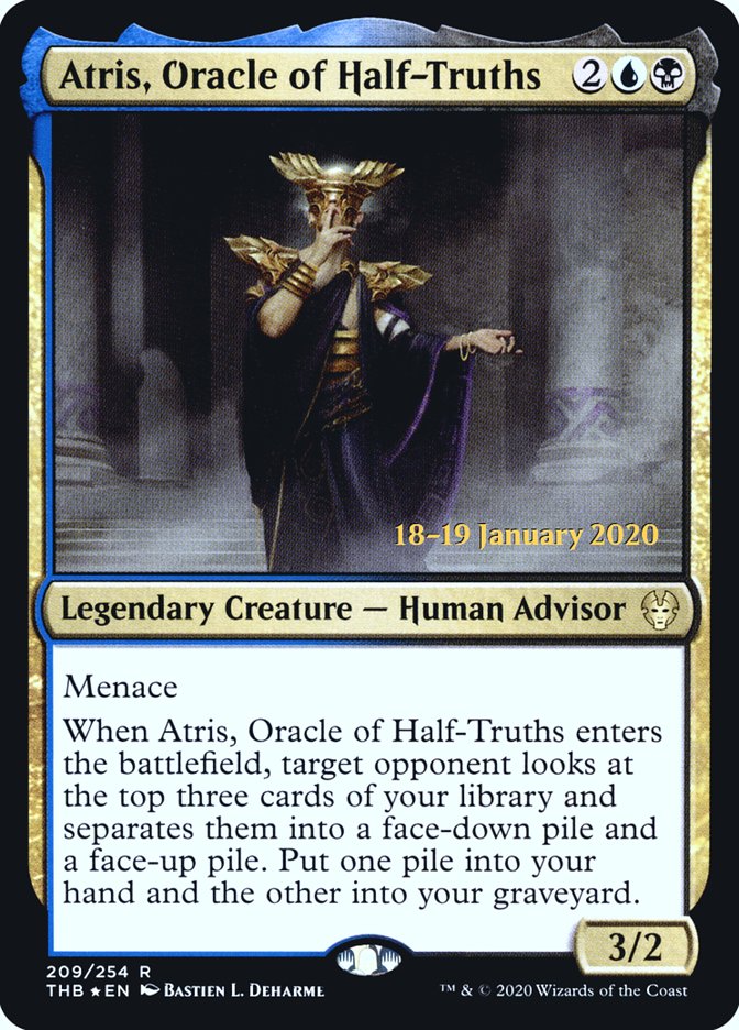 Atris, Oracle of Half-Truths [Theros Beyond Death Prerelease Promos] | Boutique FDB TCG