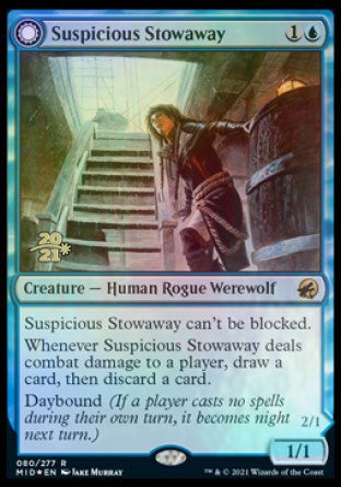 Suspicious Stowaway // Seafaring Werewolf [Innistrad: Midnight Hunt Prerelease Promos] | Boutique FDB TCG