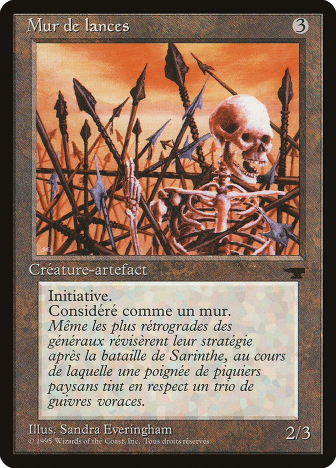 Wall of Spears (French) - "Mur de lances" [Renaissance] | Boutique FDB TCG