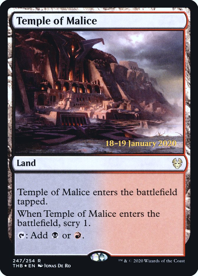 Temple of Malice [Theros Beyond Death Prerelease Promos] | Boutique FDB TCG