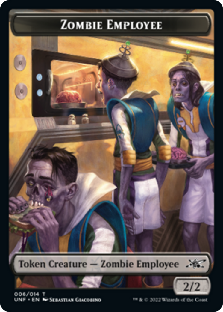 Zombie Employee // Storm Crow Double-Sided Token [Unfinity Tokens] | Boutique FDB TCG