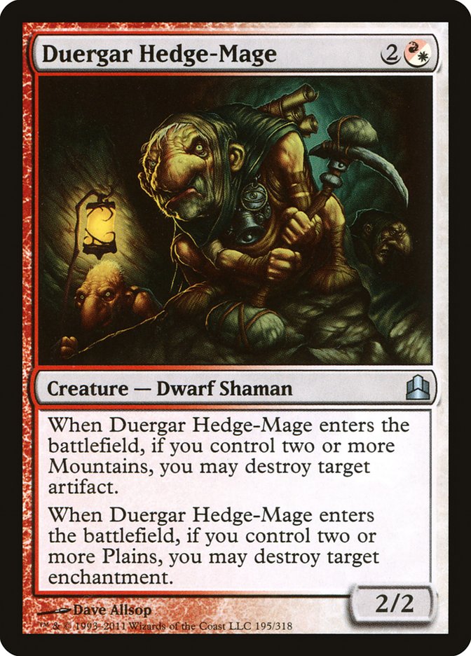 Duergar Hedge-Mage [Commander 2011] | Boutique FDB TCG