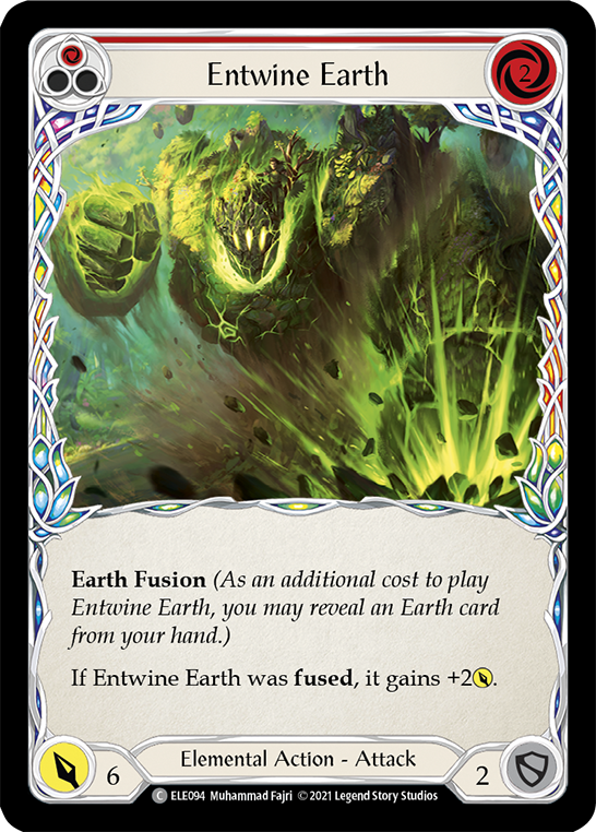 Entwine Earth (Red) [ELE094] (Tales of Aria)  1st Edition Rainbow Foil | Boutique FDB TCG