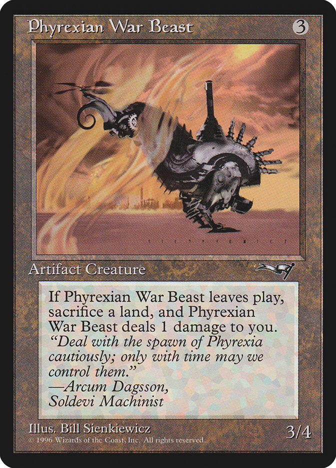 Phyrexian War Beast (Signature on Right) [Alliances] | Boutique FDB TCG