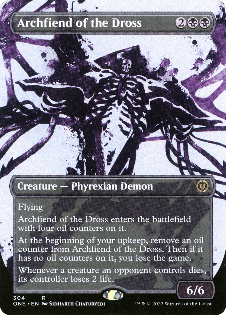 Archfiend of the Dross (Borderless Ichor) [Phyrexia: All Will Be One] | Boutique FDB TCG