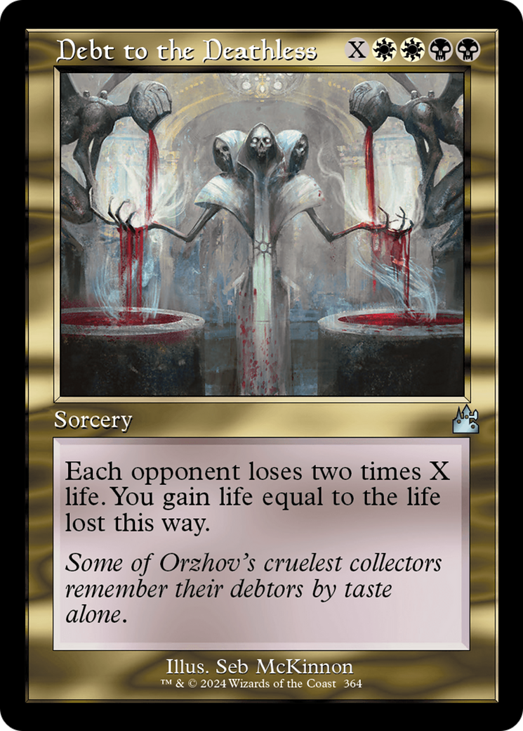 Debt to the Deathless (Retro Frame) [Ravnica Remastered] | Boutique FDB TCG