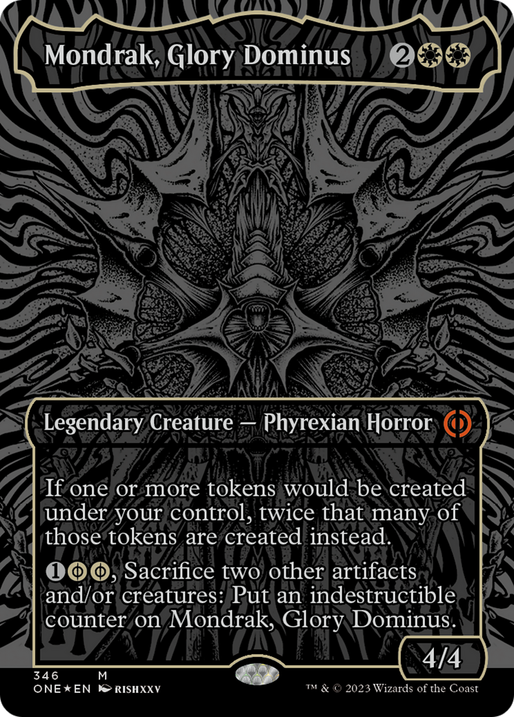 Mondrak, Glory Dominus (Oil Slick Raised Foil) [Phyrexia: All Will Be One] | Boutique FDB TCG