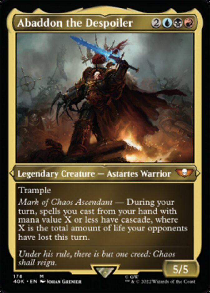 Abaddon the Despoiler (Display Commander) (Surge Foil) [Warhammer 40,000] | Boutique FDB TCG