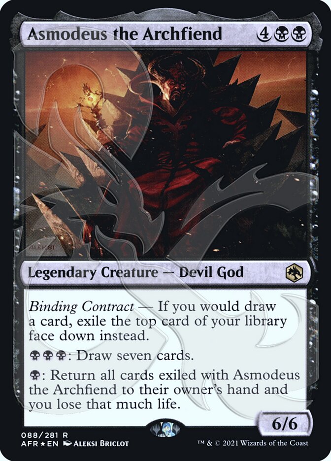 Asmodeus the Archfiend (Ampersand Promo) [Dungeons & Dragons: Adventures in the Forgotten Realms Promos] | Boutique FDB TCG