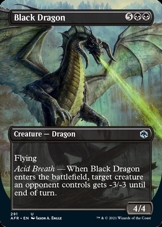 Black Dragon (Borderless Alternate Art) [Dungeons & Dragons: Adventures in the Forgotten Realms] | Boutique FDB TCG