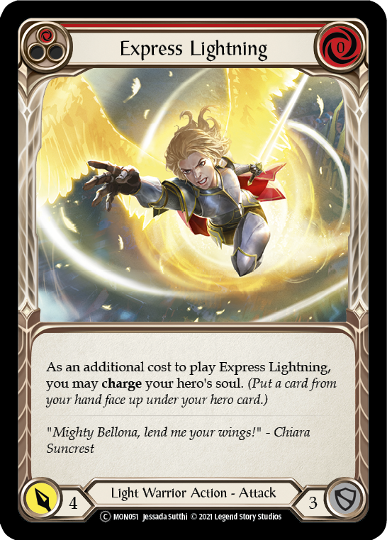 Express Lightning (Red) [U-MON051] (Monarch Unlimited)  Unlimited Normal | Boutique FDB TCG