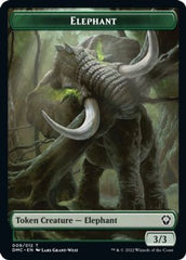 Elephant // Treasure Double-Sided Token [Dominaria United Commander Tokens] | Boutique FDB TCG