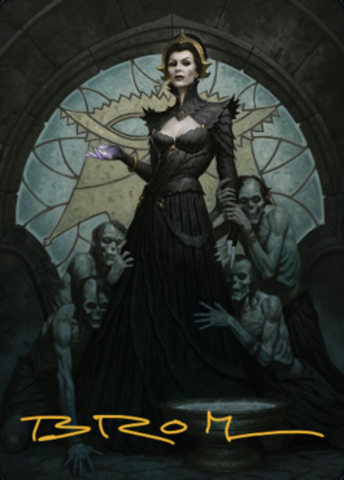 Liliana of the Veil Art Card (Gold-Stamped Signature) [Dominaria United Art Series] | Boutique FDB TCG