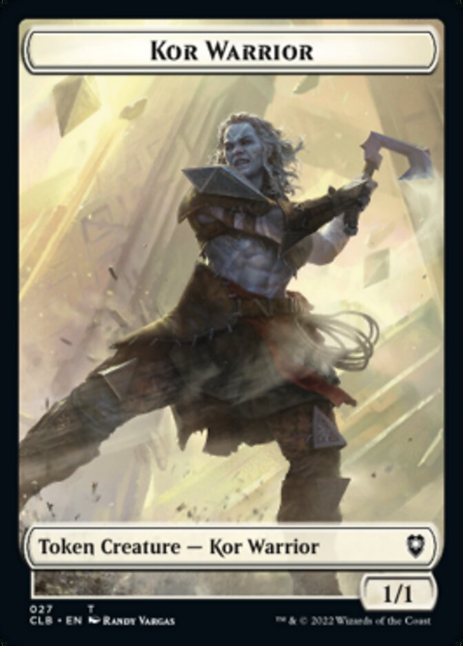 Kor Warrior // Treasure Double-Sided Token [Commander Legends: Battle for Baldur's Gate Tokens] | Boutique FDB TCG