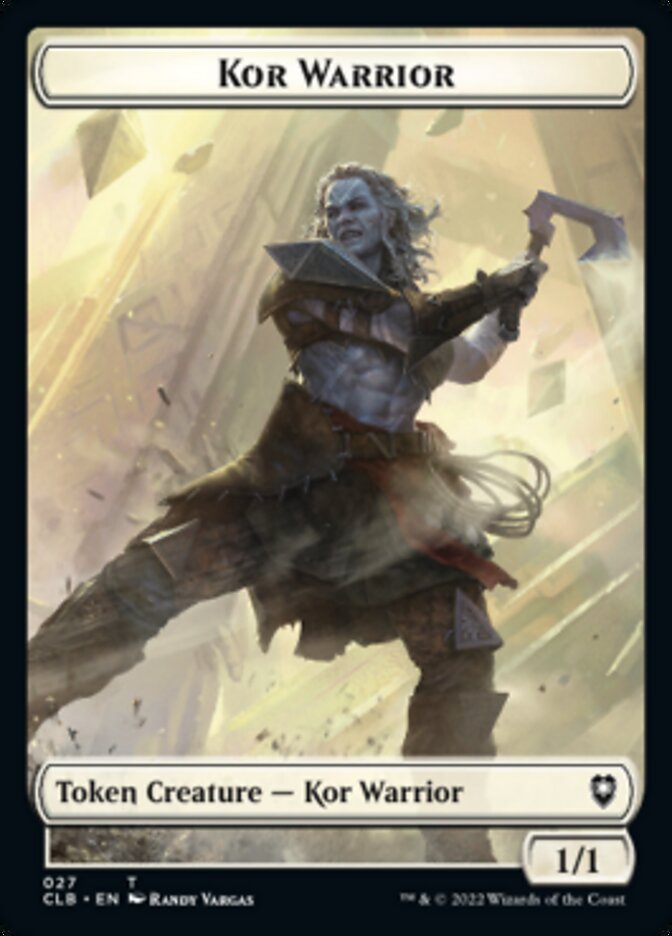 Kor Warrior // Shapeshifter (023) Double-Sided Token [Commander Legends: Battle for Baldur's Gate Tokens] | Boutique FDB TCG