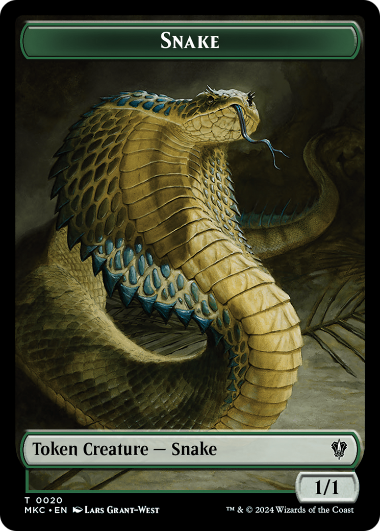 Snake // Morph Double-Sided Token [Murders at Karlov Manor Commander Tokens] | Boutique FDB TCG