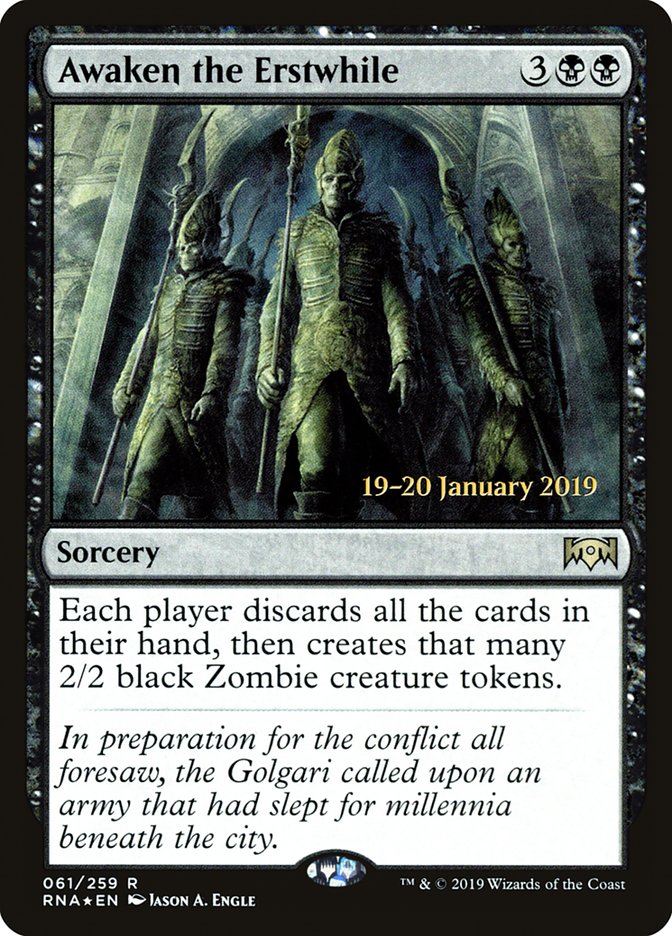 Awaken the Erstwhile [Ravnica Allegiance Prerelease Promos] | Boutique FDB TCG