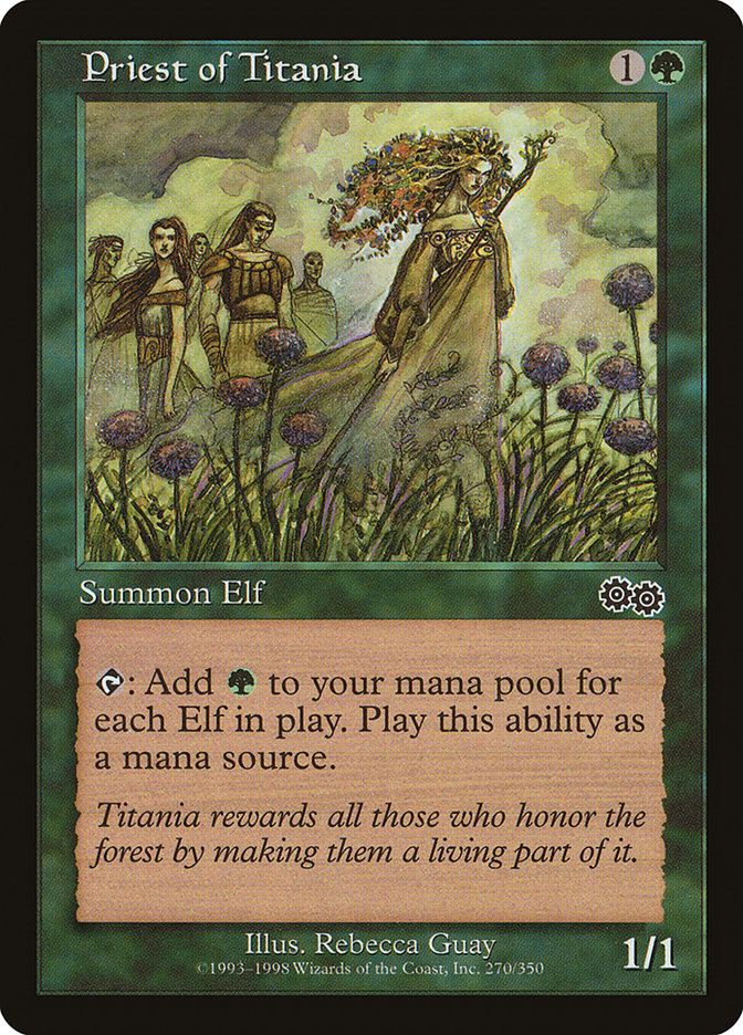 Priest of Titania [Urza's Saga] | Boutique FDB TCG