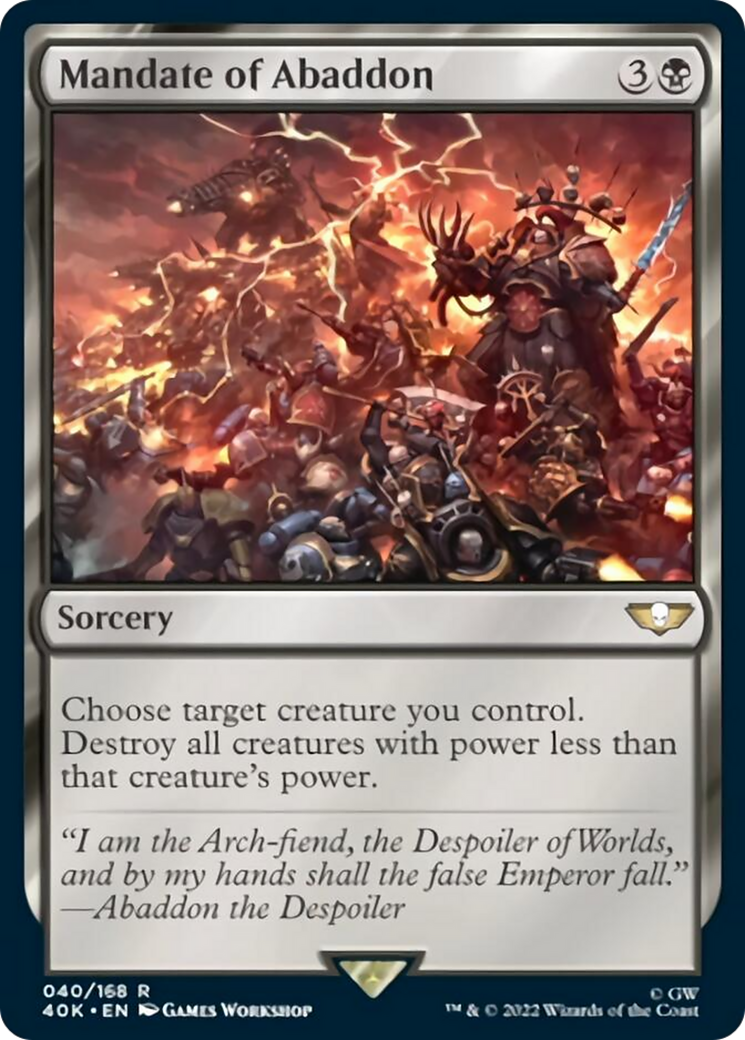 Mandate of Abaddon [Warhammer 40,000] | Boutique FDB TCG
