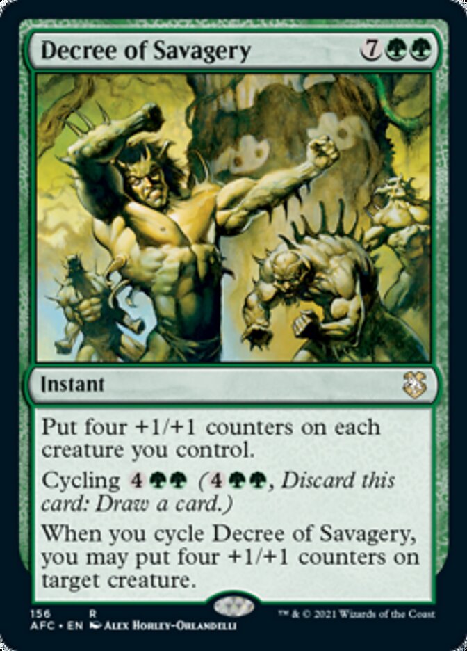 Decree of Savagery [Dungeons & Dragons: Adventures in the Forgotten Realms Commander] | Boutique FDB TCG