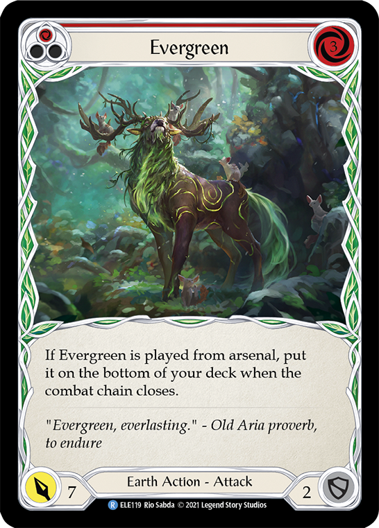 Evergreen (Red) [ELE119] (Tales of Aria)  1st Edition Normal | Boutique FDB TCG