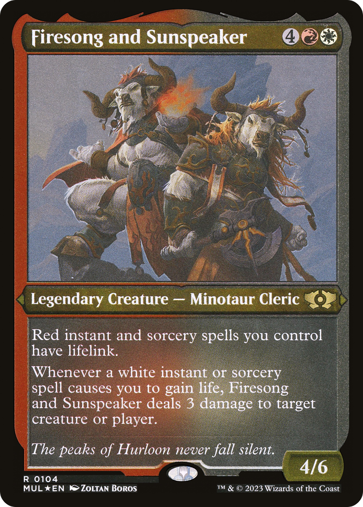 Firesong and Sunspeaker (Foil Etched) [Multiverse Legends] | Boutique FDB TCG