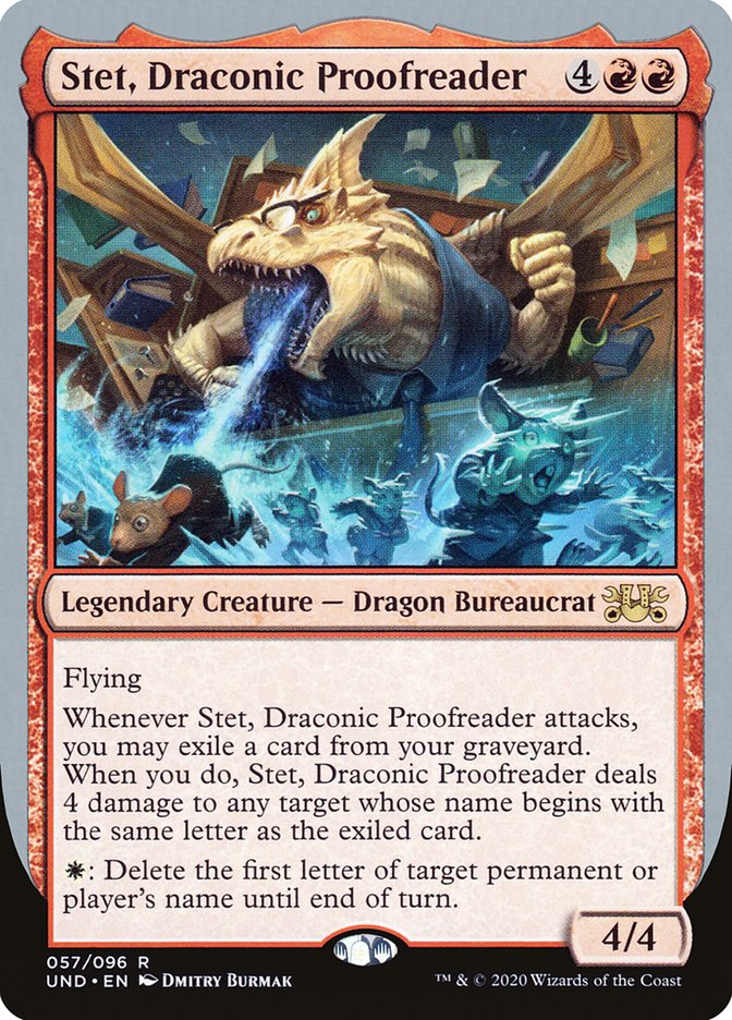 Stet, Draconic Proofreader [Unsanctioned] | Boutique FDB TCG