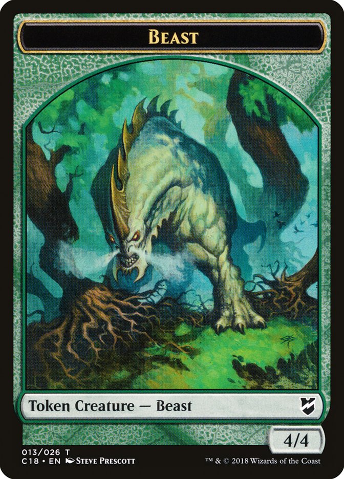 Cat Warrior // Beast (013) Double-Sided Token [Commander 2018 Tokens] | Boutique FDB TCG