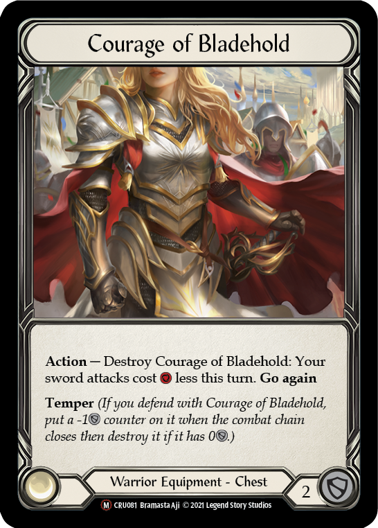 Courage of Bladehold [U-CRU081] (Crucible of War Unlimited)  Unlimited Rainbow Foil | Boutique FDB TCG