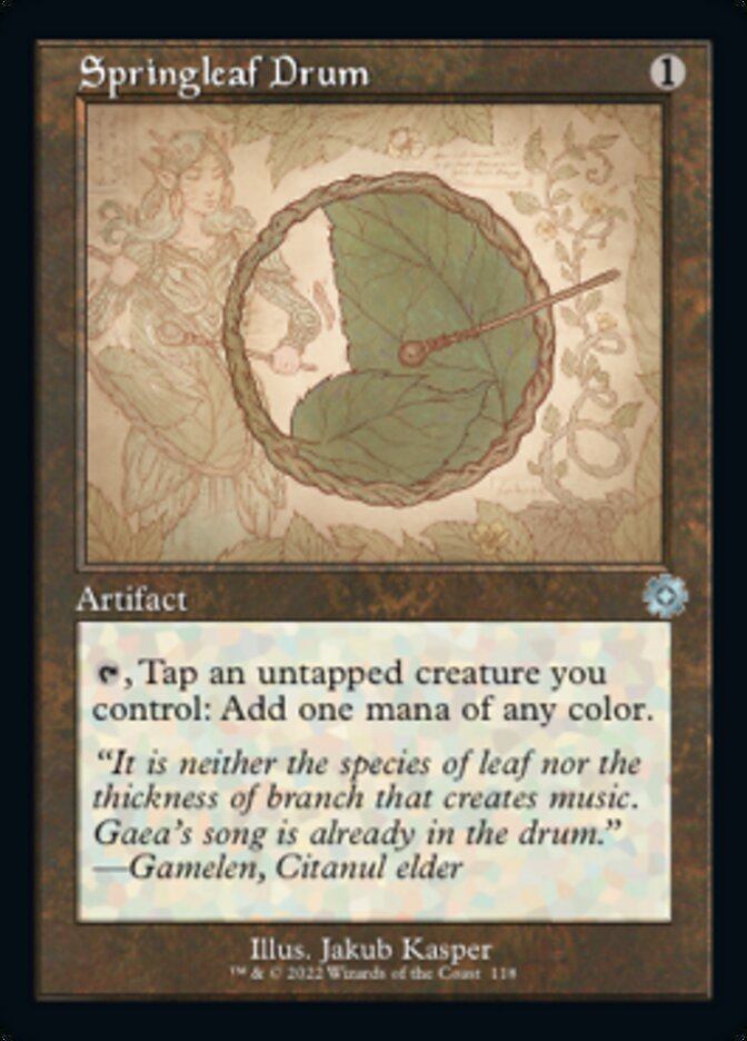 Springleaf Drum (Retro Schematic) [The Brothers' War Retro Artifacts] | Boutique FDB TCG