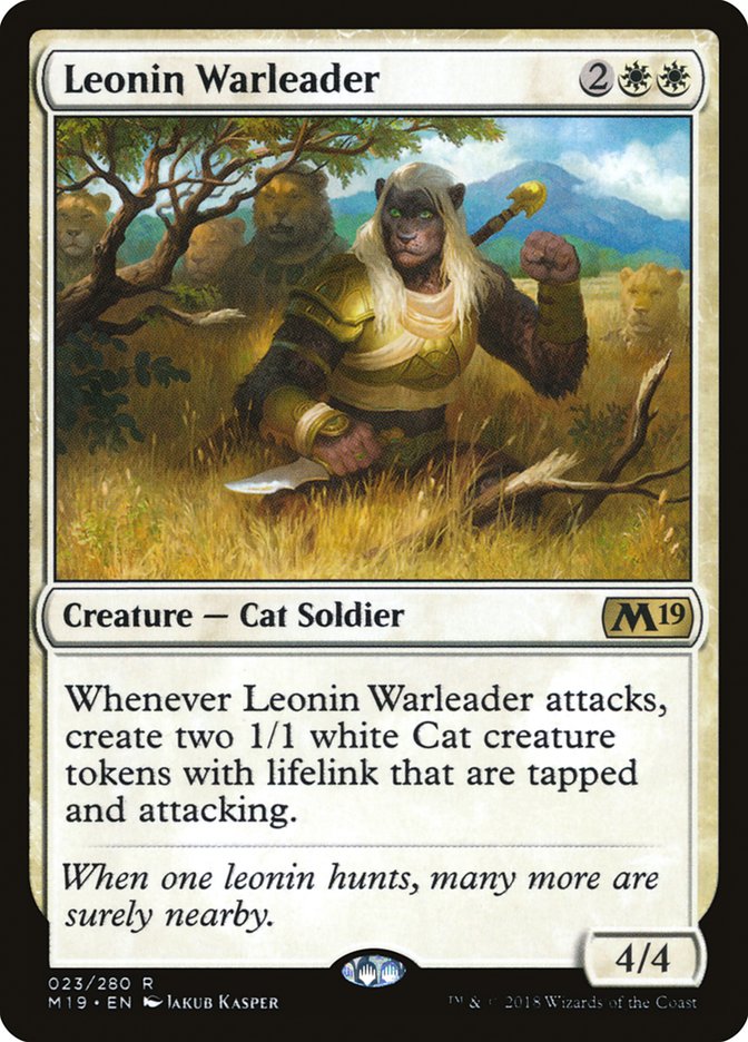 Leonin Warleader [Core Set 2019] | Boutique FDB TCG