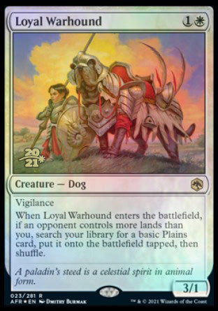 Loyal Warhound [Dungeons & Dragons: Adventures in the Forgotten Realms Prerelease Promos] | Boutique FDB TCG