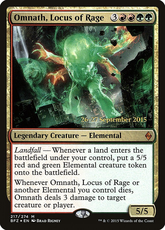 Omnath, Locus of Rage [Battle for Zendikar Prerelease Promos] | Boutique FDB TCG