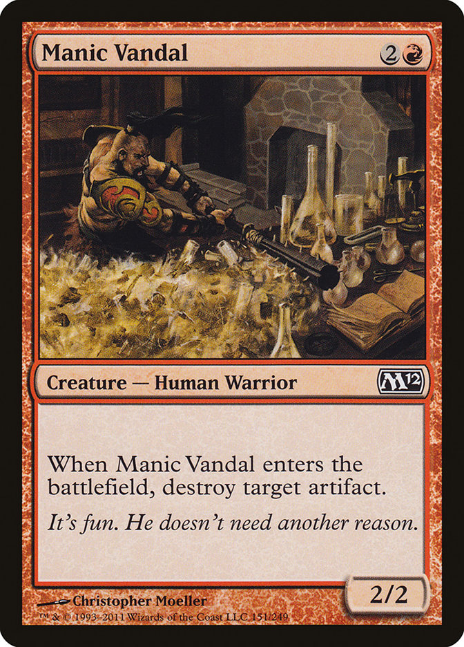 Manic Vandal [Magic 2012] | Boutique FDB TCG