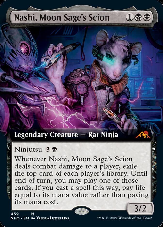Nashi, Moon Sage's Scion (Extended Art) [Kamigawa: Neon Dynasty] | Boutique FDB TCG
