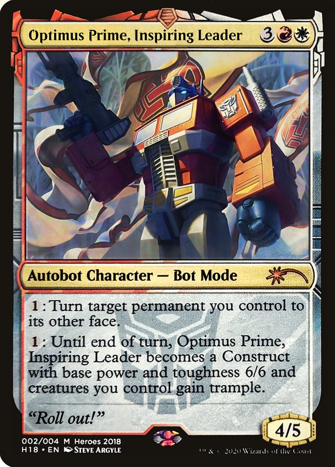 Optimus Prime, Inspiring Leader [Heroes of the Realm 2018] | Boutique FDB TCG